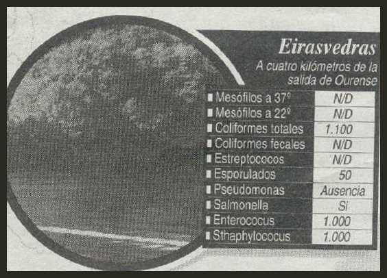O río Miño en Ourense, un peligro para a saude.
